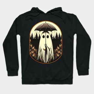 Vintage floral ghost halloween ghost in the forest gothic Hoodie